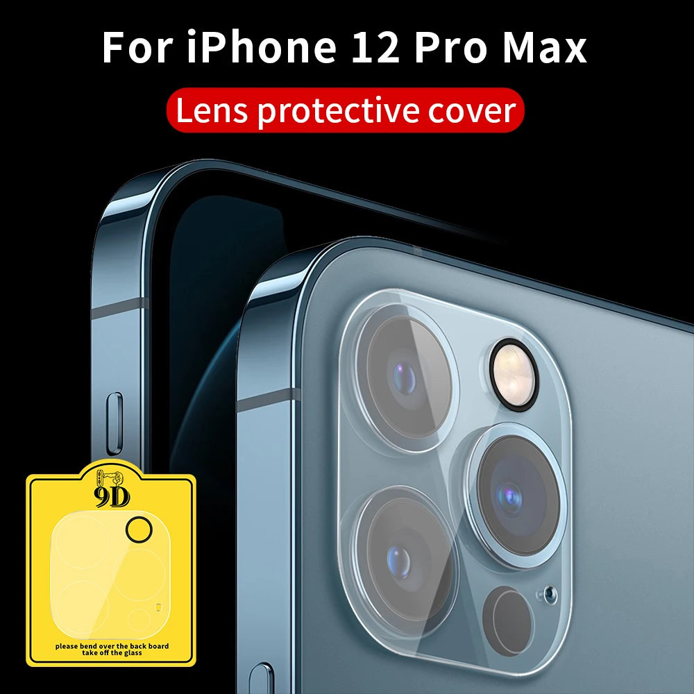 Защитная пленка 9D для объектива задней камеры iPhone 12 11 Pro Max Mini закаленное стекло