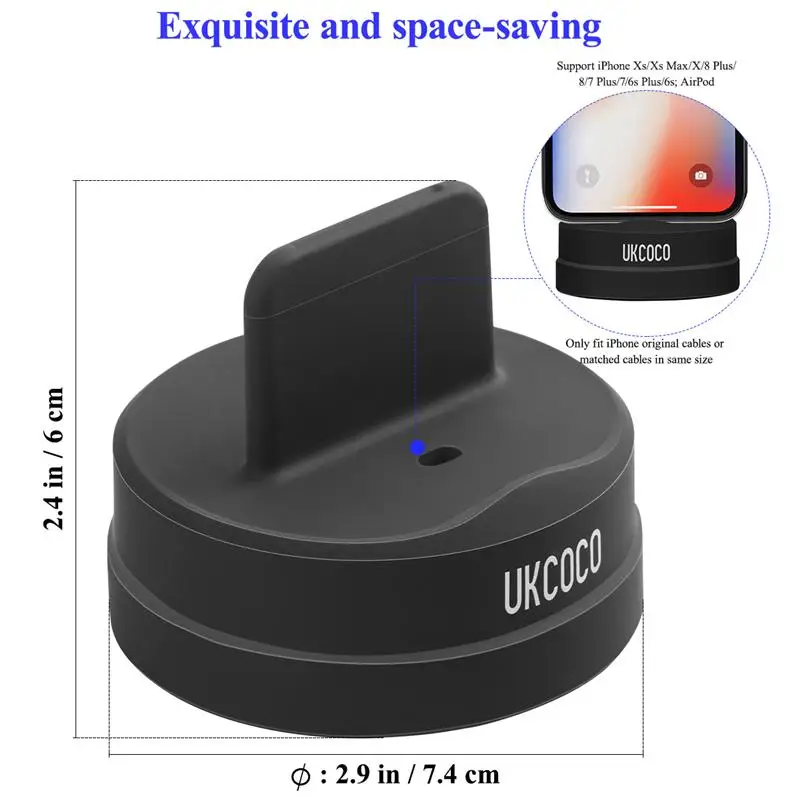 UKCOCO 2 в 1 силиконовая подставка зарядная док станция держатель для Apple AirPods iPhone 11 Pro