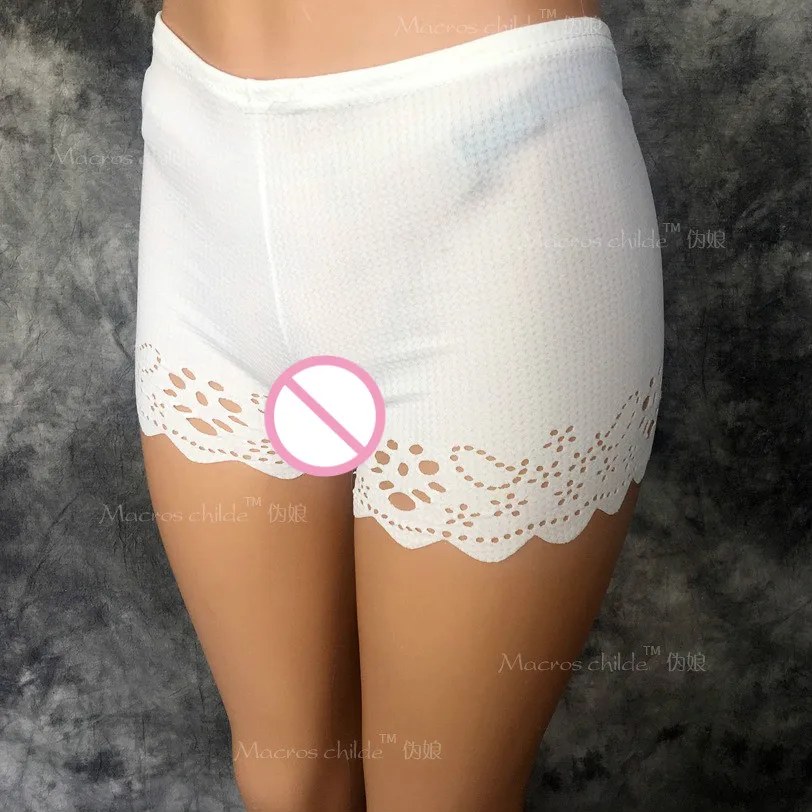 Pseudo-girl cd cross-dress thong low-waist male disguise women's hidden lower body silicone panties