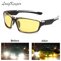 longkeeper classic anti glare night vision glasses mens polarized yellow lens sunglasses fishing safety driver goggle oculos