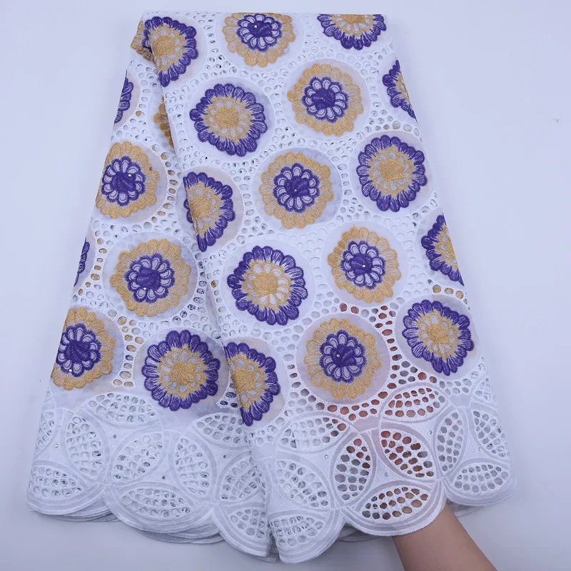 Африканская сухая хлопчатобумажная кружевная ткань высокого качества