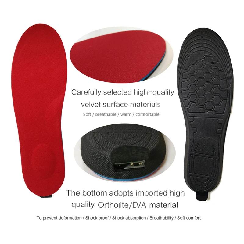 구매 LED 디스플레이로 충전식 무선 온열 깔창, 원격 제어 난방 신발 깔창 배터리 발 워머 야외 작업 이상적