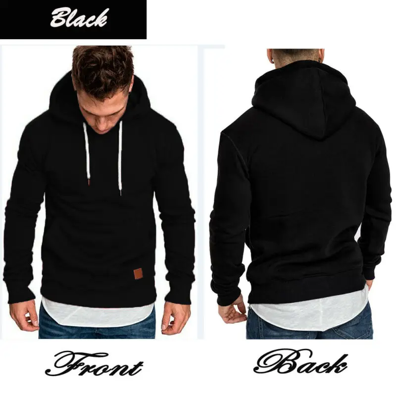 Новейшая модель Свитшот Для мужчин Slim Fit Спортивная мышцы толстовки Топы из с