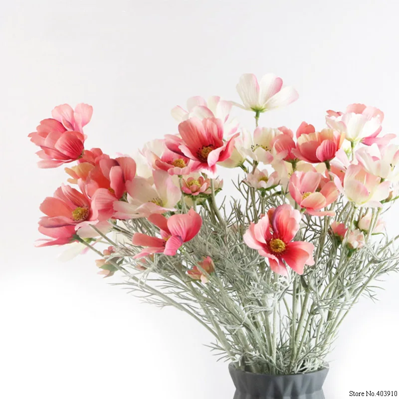 Искусственные дасийские цветы 6 головок/ветка шелковые искусственные