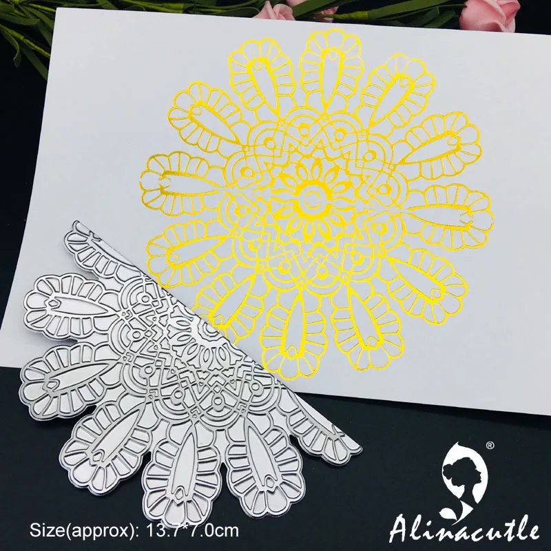 Горячая фольга пластина Штамповка металлический штамп полукруглая Цветочная