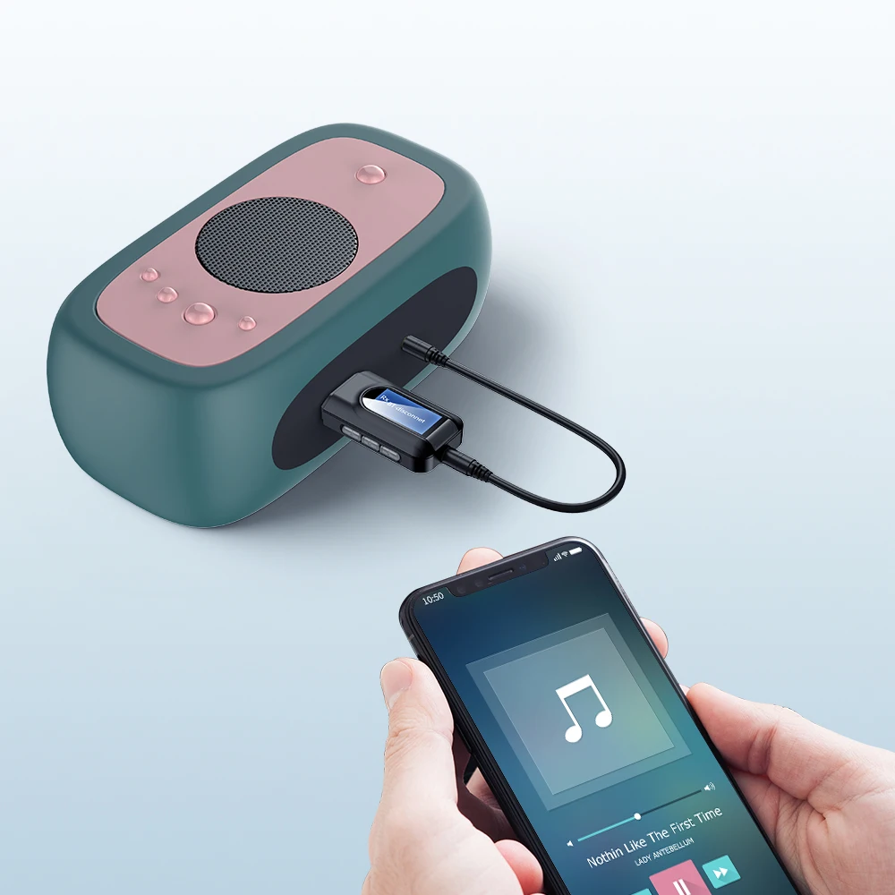 USB донгл адаптер Беспроводной Bluetooth v5.0 аудио приемник передатчик с ЖК-дисплей
