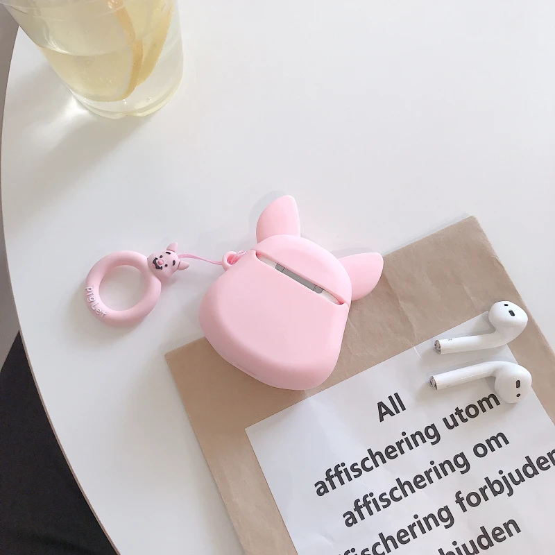 

3D Pink PIG Airpods Pro Headphone Case Soft Silicone Disney Cartoon Anime Wireless Earphone Dustproof Shell