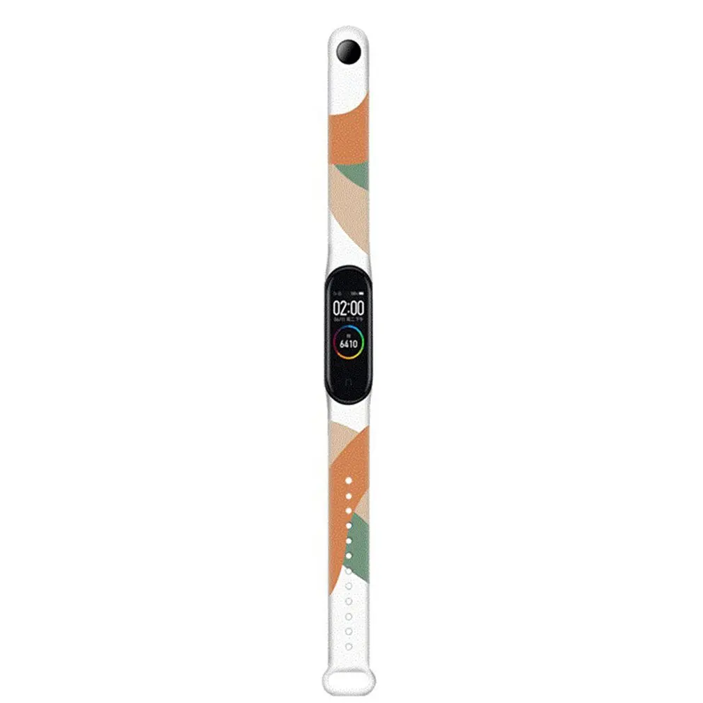 

For Mi Band 6 5 4 3 Strap Printing Silicone Pattern For Xiaomiband Replacement Watchband Bracelet Smart Sports Fitness Wrist