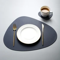 leather table mats tableware pad placemat heat insulation pu bowl coaster kitchen non slip