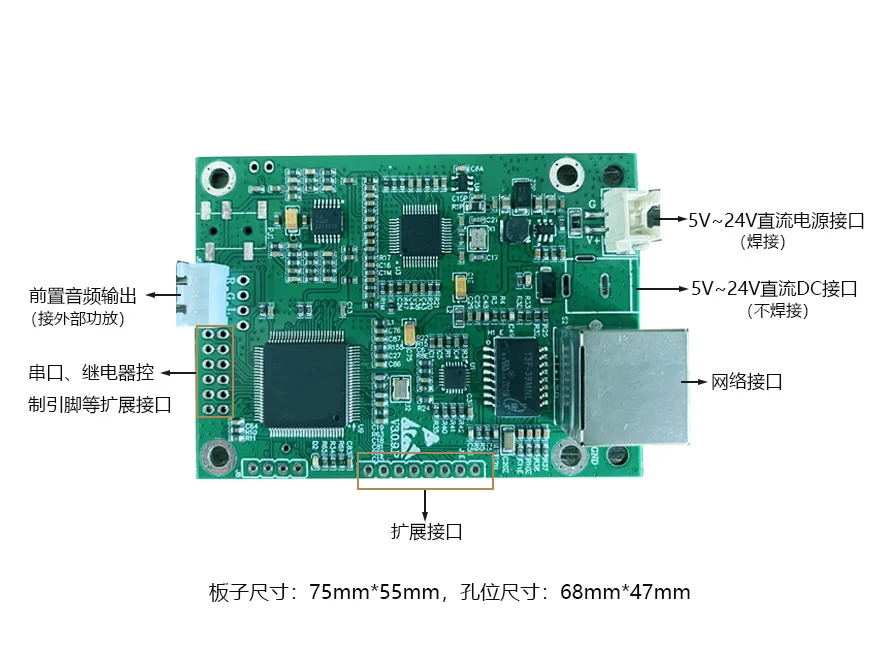 Модуль аудиодекодера IP сети терминал сетевого плеера сетевой декодер плата IP| |