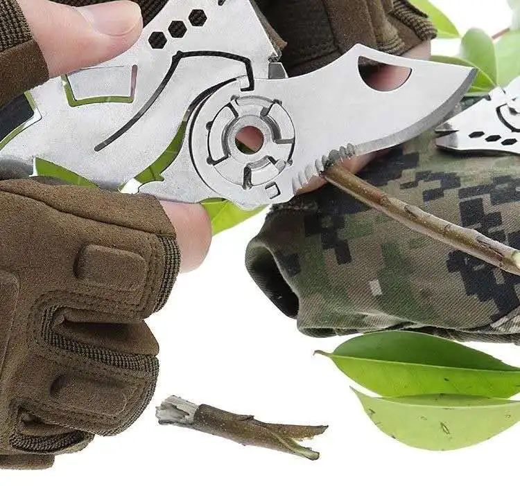 Новый многофункциональный нож с волчьей головкой инструмент для карт кошелек из