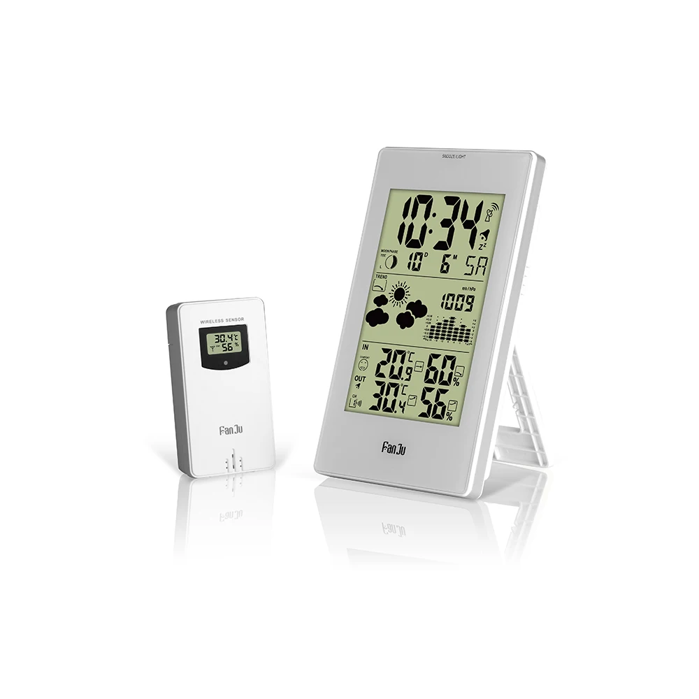 FanJu термометр гигрометр барометр Беспроводная метеостанция будильник прогноз