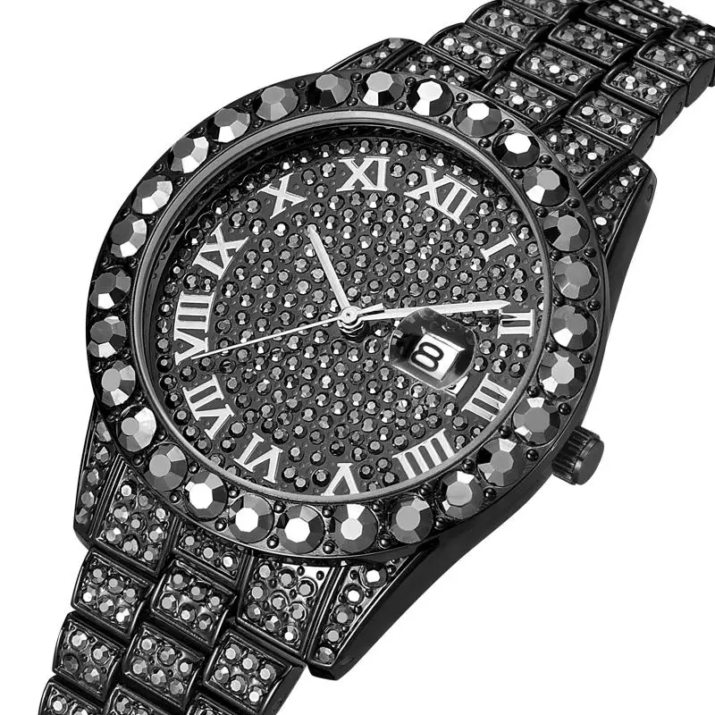 

2021 Modern Diamond Waterproof Red Watch MISSFOX Men's Watches Men Top Brand Luxury 18k Gold Man Watch Analog Quartz Watch Men