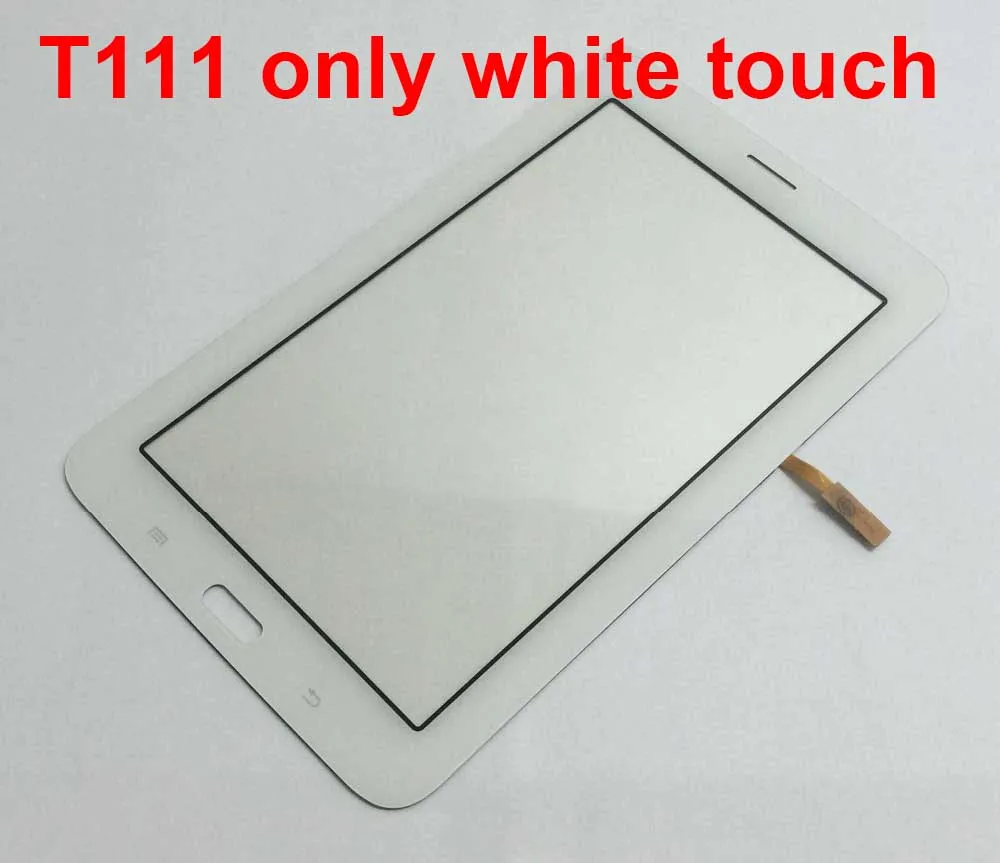 Для samsung Tab 3 Lite 7,0 SM-T110 T110 ЖК-дисплей сенсорный экран дигитайзер Замена для samsung Galaxy SM-T111 - Цвет: T111  white touch