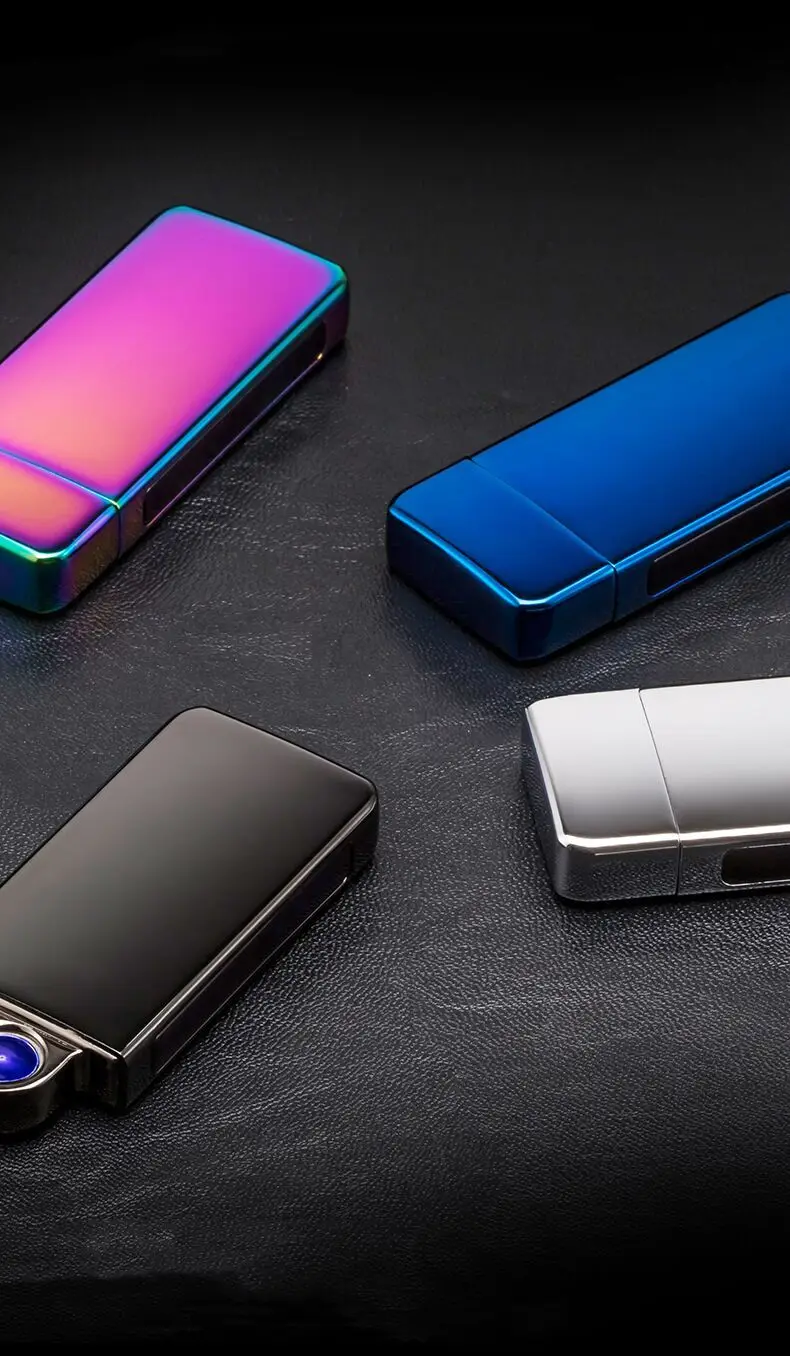 Вращающаяся Портативная зарядка Usb зарядка двойная дуга плазма электронный импульсный инфракрасный сенсорный индукционный ветрозащитный зажигалка