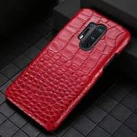 genuine cowhide leather phone case for oneplus 8 pro 9 pro 10 pro 10r ace 9rt 9 6 6t crocodile grain cover for one plus 8 7t pro