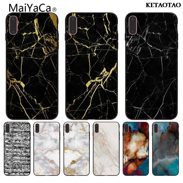 Черные мраморные золотые полосы KETAOTAO для iPhone 4S SE 5C 5S 6 6S 7 8 Plus X XR XS MAX черный мягкий