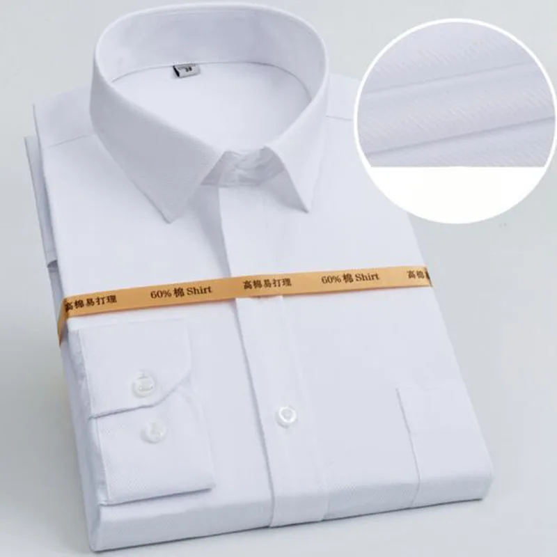 Модные мужские строгие рубашки Camisa дышащие удобные однобортные из ткани