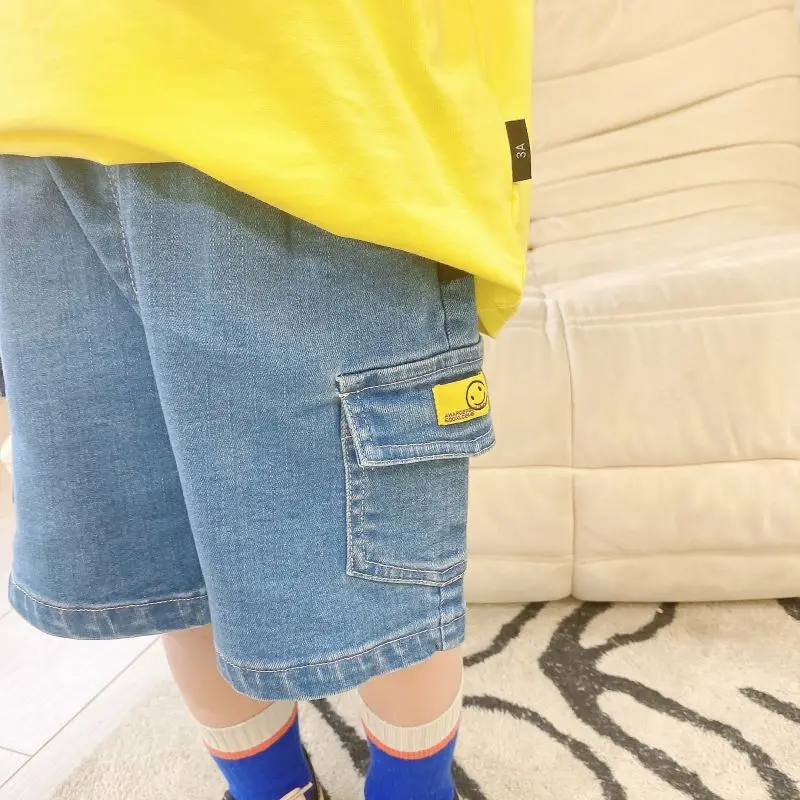 

2021 Short Baby Spring Autumn Jeans Pants For Boys Children Kids Trousers Clothing High Quality Teenagers