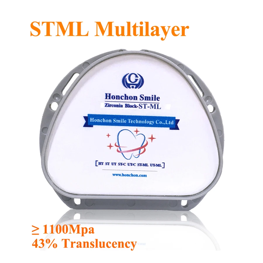 

1 Piece STML 89x71x18mm Amann Girrbach Multilayer CADCAM Milling Zirconia Block