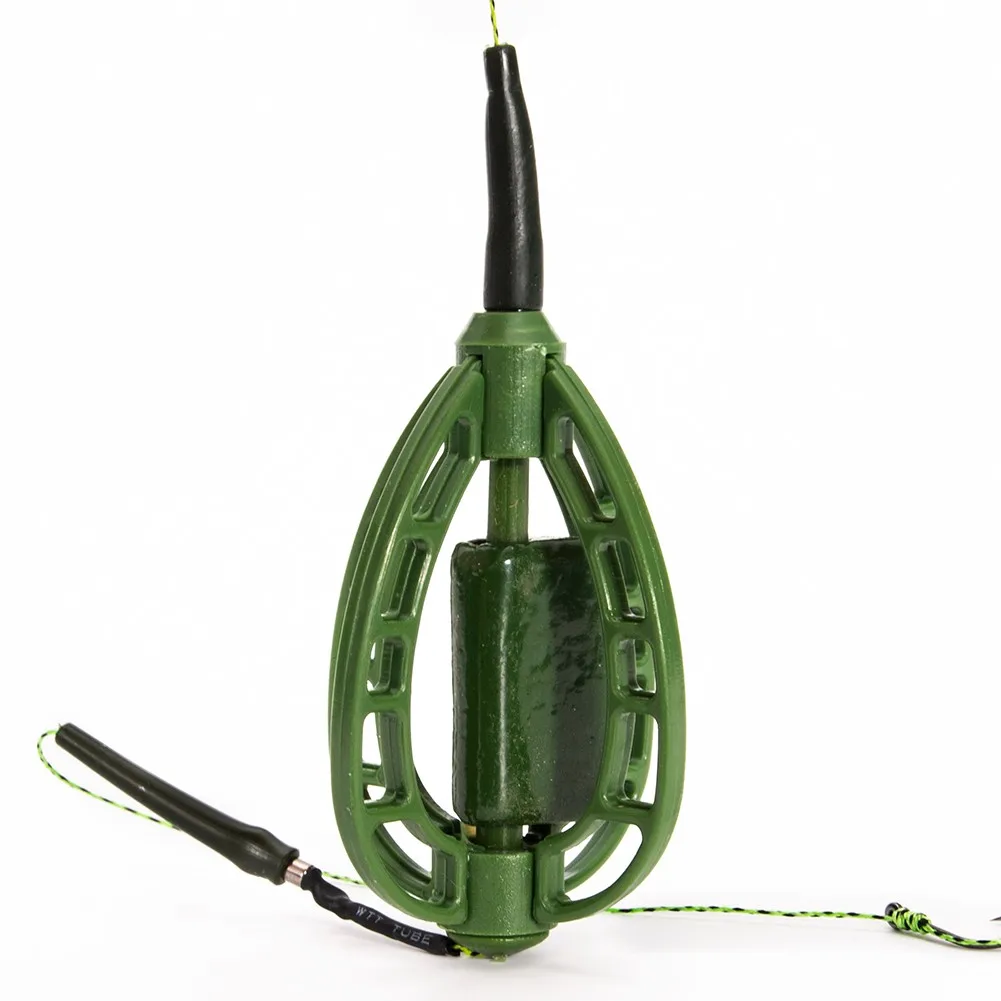 

European Style Carp Fishing Bait Cage Line Feeder Long Line Carp Nesting Device Fishing Set String Hook Fishing Bait Basket