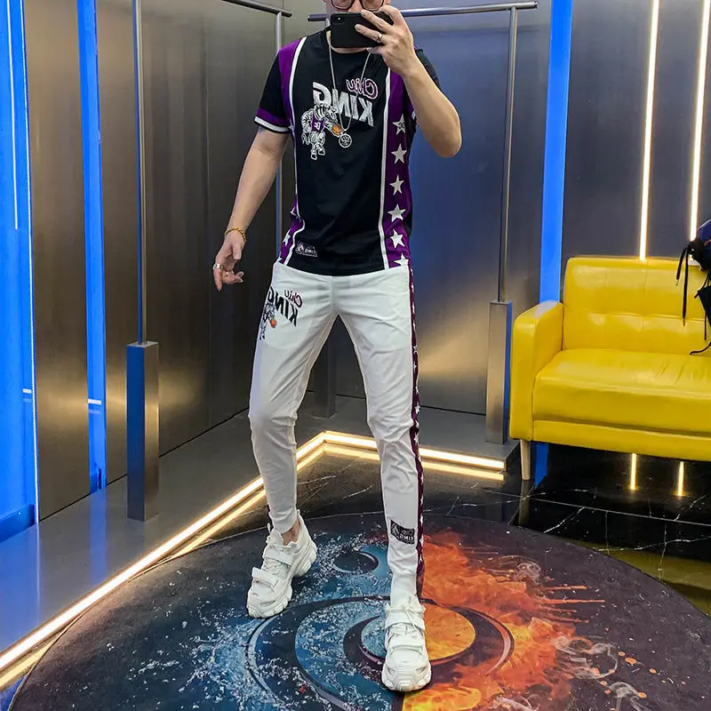 Европейская станция Новинка лета 2021 мужской повседневный костюм из двух