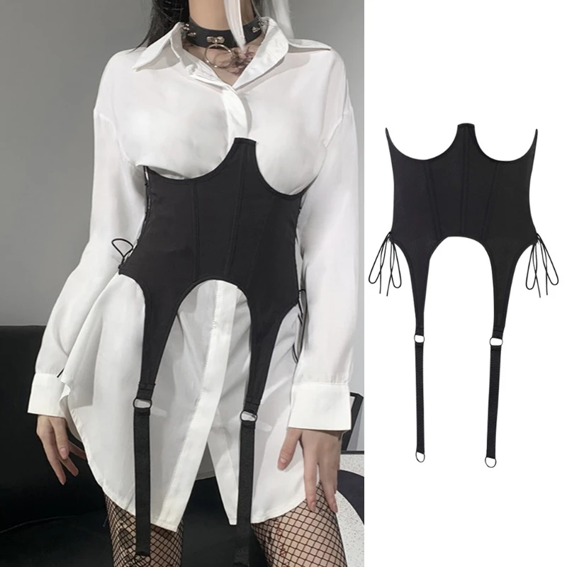 

Vintage Solid Color Sexy Corsets Summer Slimming Waist Tops Fashion Design with Personality Bandage for Womens Girls