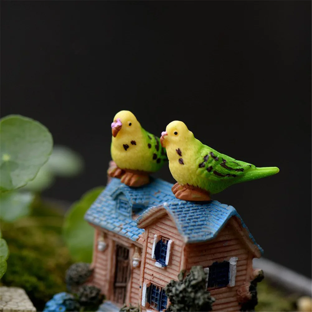 

1pc Lovely Parrot Micro Fairy Figurines Miniatures Garden Decor Accessories