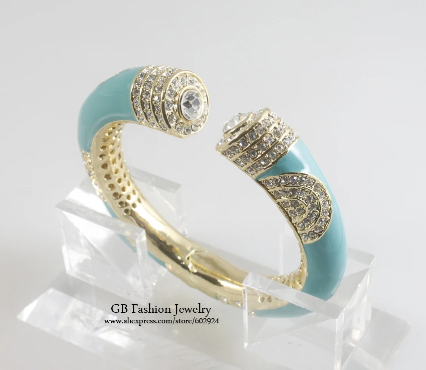 Модные Пружинные браслеты золотистые кристально чистые энимальные черного