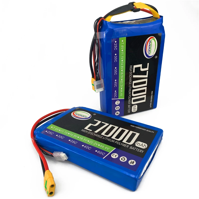 2S 3S 4S 5S 6S 27000 мА/ч 25C RC 7 4 V 11 1 14 8 18 5 22 2 с несколькими несущими винтами LiPo Батарея для