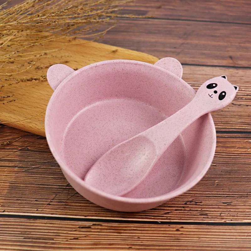 Закуски еда рисовая чаша для маленьких детей панда лапша ложка набор пищевой