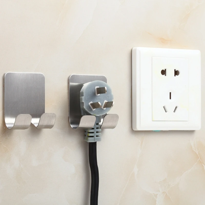 

Metal Wall Adhesive Sticking Phone Charging Plug Holder Razor Sopport Rack Hook