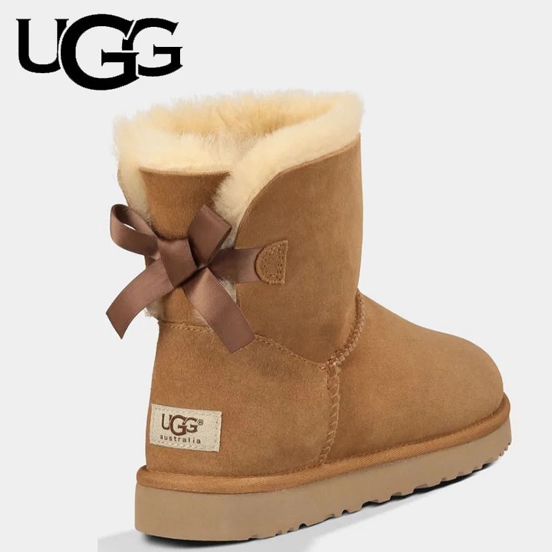 

UGG Boots 1016501 Original Ladies Classic Mini Bailey Bow 1 Ribbon Boot Uggs Snow Shoes Winter Boots Women's Class Fur Warm