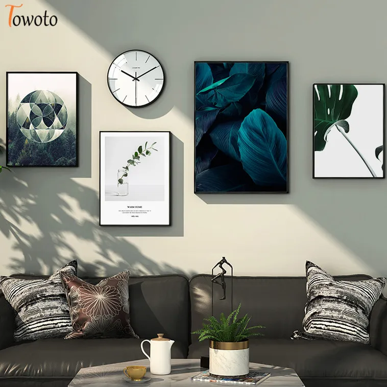 Плакат с изображением зеленого растения природы художественная стена цитатой