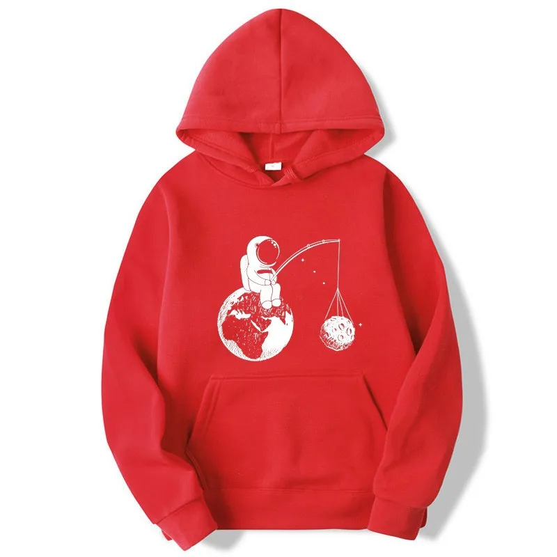 

Fashion Brand Men's Hoodies Astronaut funny design printing Blended cotton Spring Autumn Male Casual hip hop Sweatshirts hoodie