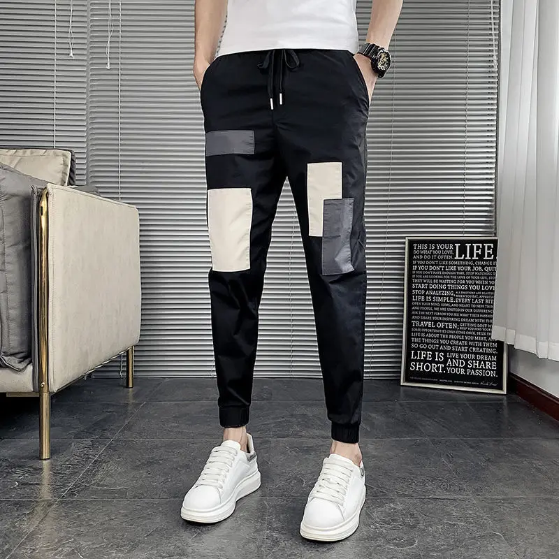 

Spring and autumn cargo pants men's Korean fashion casual pants pantalon hombre