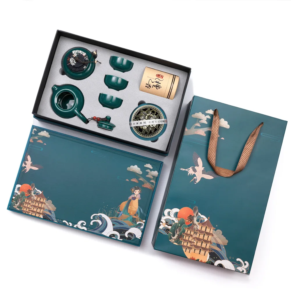 

Annual Meeting of Guochao Antique Ceramic Tea Set Company Tea Set