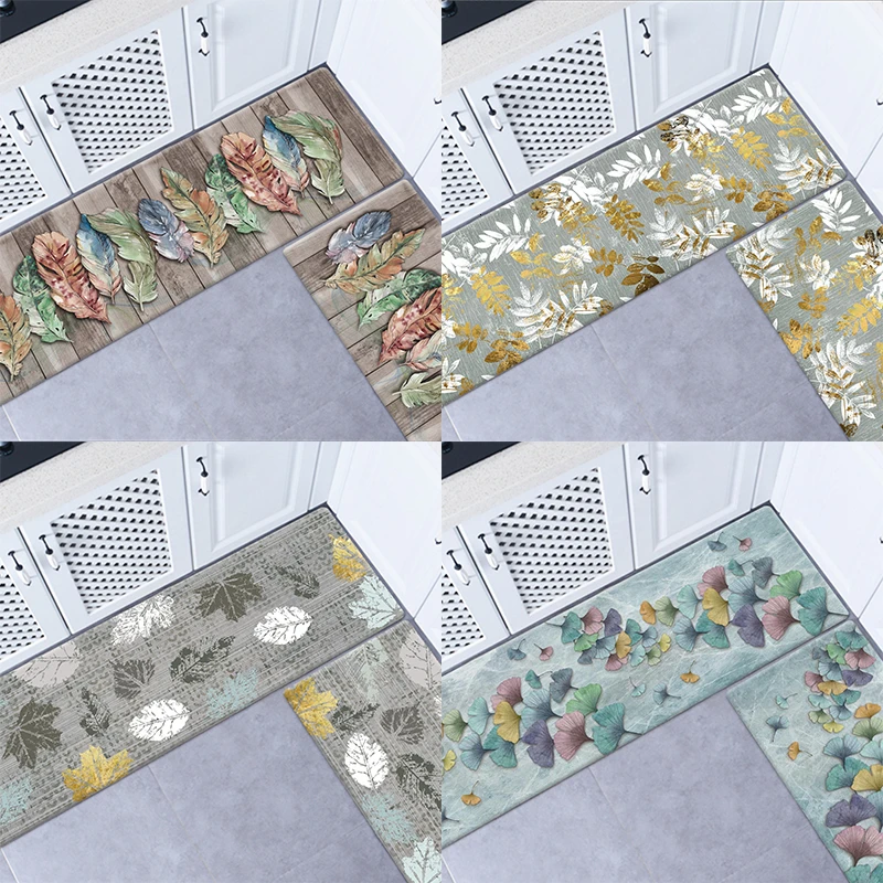 Кухонный коврик из ПВХ кожаный напольный жиронепроницаемый Водонепроницаемый