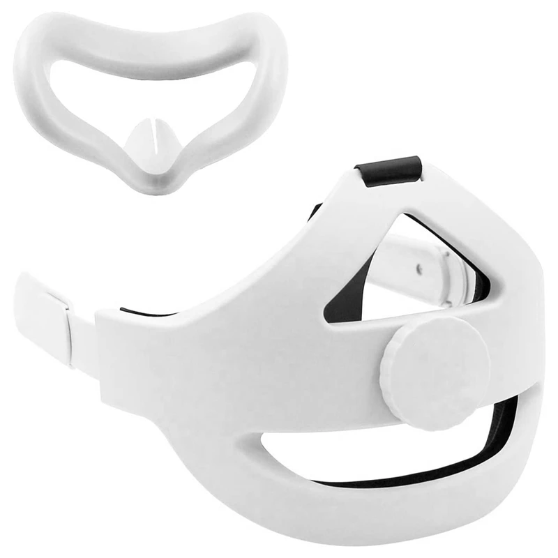 

Регулируемый ремешок для головы с силиконовым чехлом для лица для Quest 2, сменная повязка на голову для VR-гарнитуры Quest 2