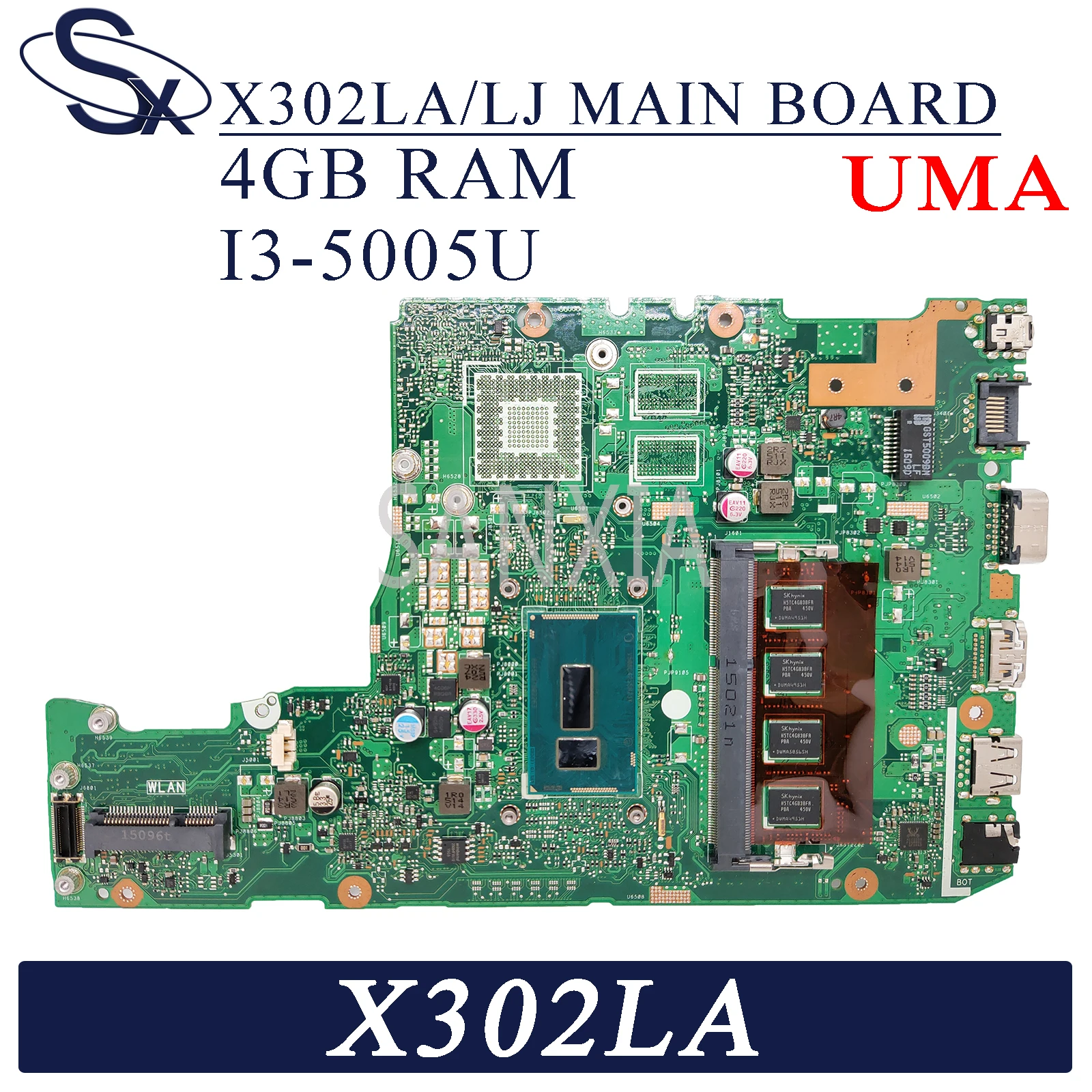 

KEFU X302LA/LJ материнская плата для ноутбука ASUS X302LA X302LJ X302L оригинальная материнская плата 4GB-RAM I3-5005U