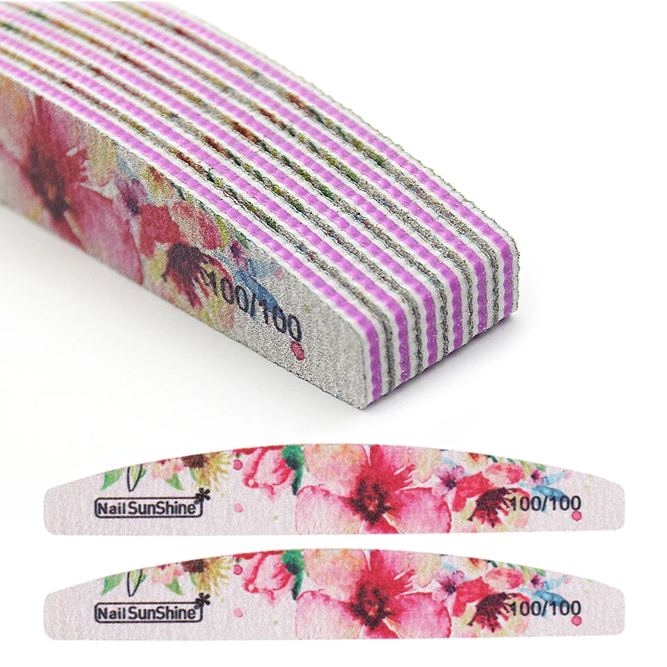 Высококачественная пилка для ногтей 60 шт./лот наждачная бумага 100/100 баф дизайна в