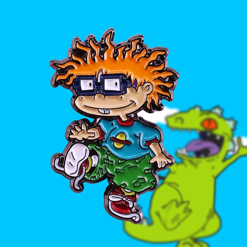 Анжелика солений Чаки штырь отворотом Reptar бар значок мир детей 90s