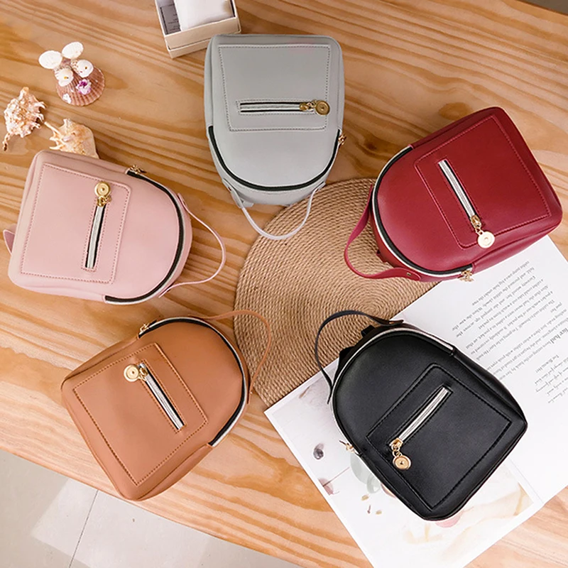 

Mini Backpack Women PU Leather Shoulder Bag Teenage Girls Kids Multi-Function Small Handbag Female Ladies School Bag Mochila