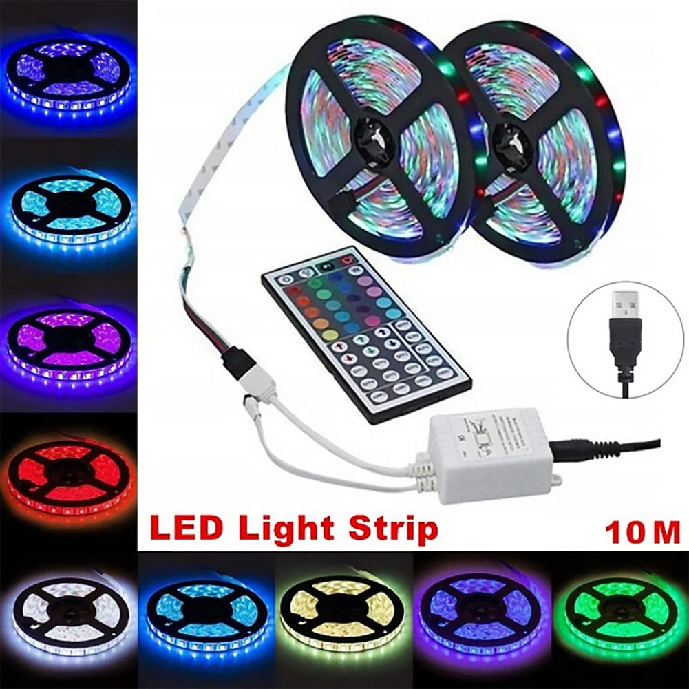 

Remote Control Dimmable for TV Backgrounds Wedding Decorative Fairy Lights RGB Flexible Tape Ribbon Lamp Strip