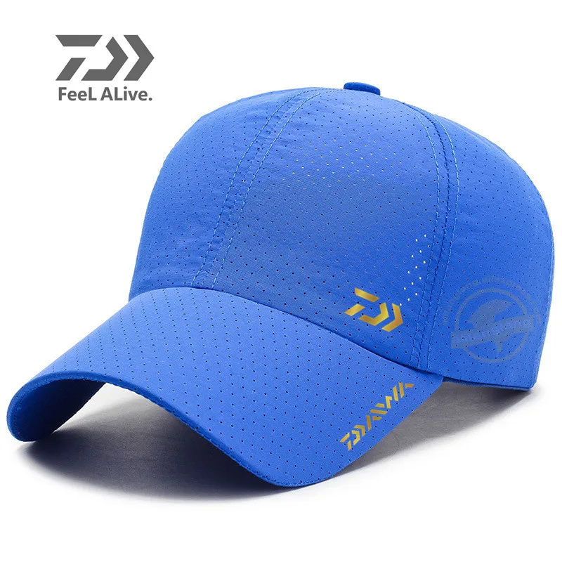 

2021 New DAIWA Summer Sports Fishing Hat Breathable Mesh Sunshade Adjustable Sun Hat Big Male For Women Outdoor Fishing Cap