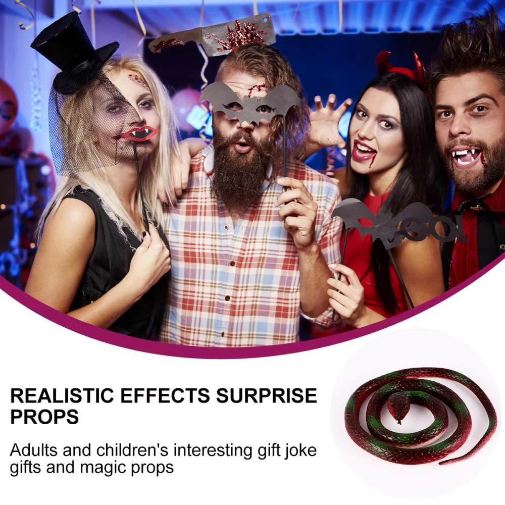 

3 Pcs Simulatied Snake Rubber Prank Tricky for Party