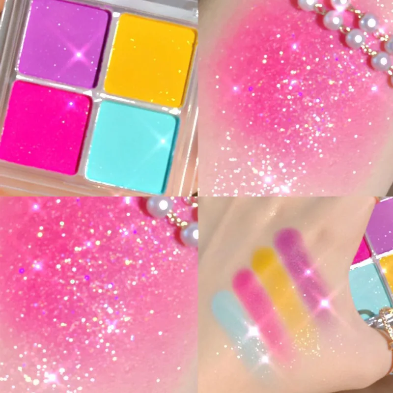 

Eyeshadow Pigment Glitter Eyeshadow Palette Eyeshadow Pallete Makeup Palette 4 Colors Palette Beauty Eyeshadow Palette