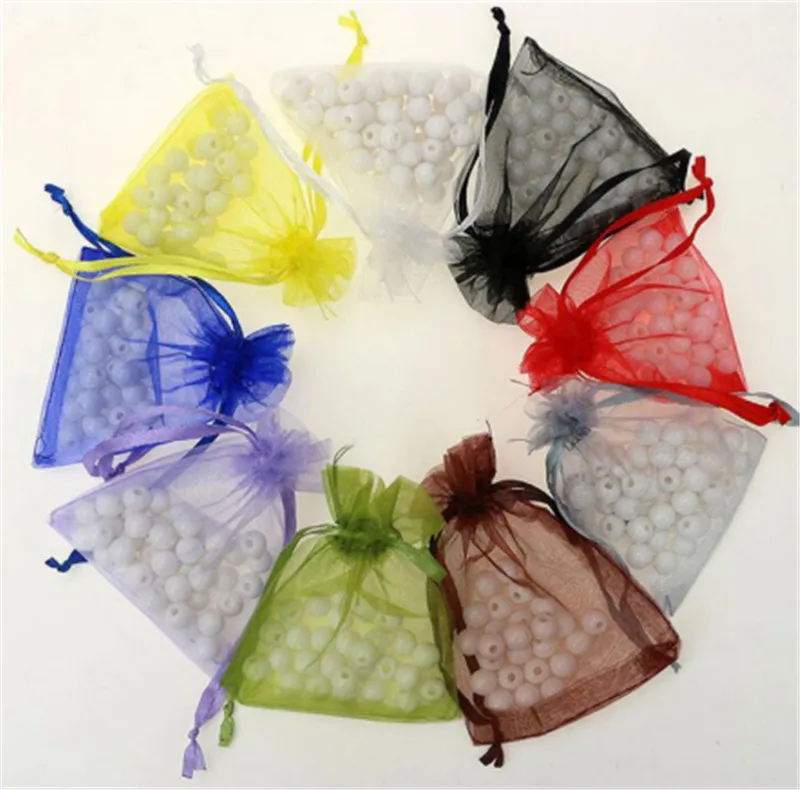 10 шт. Подарочный мешочек из органзы для упаковки ювелирных изделий конфеты