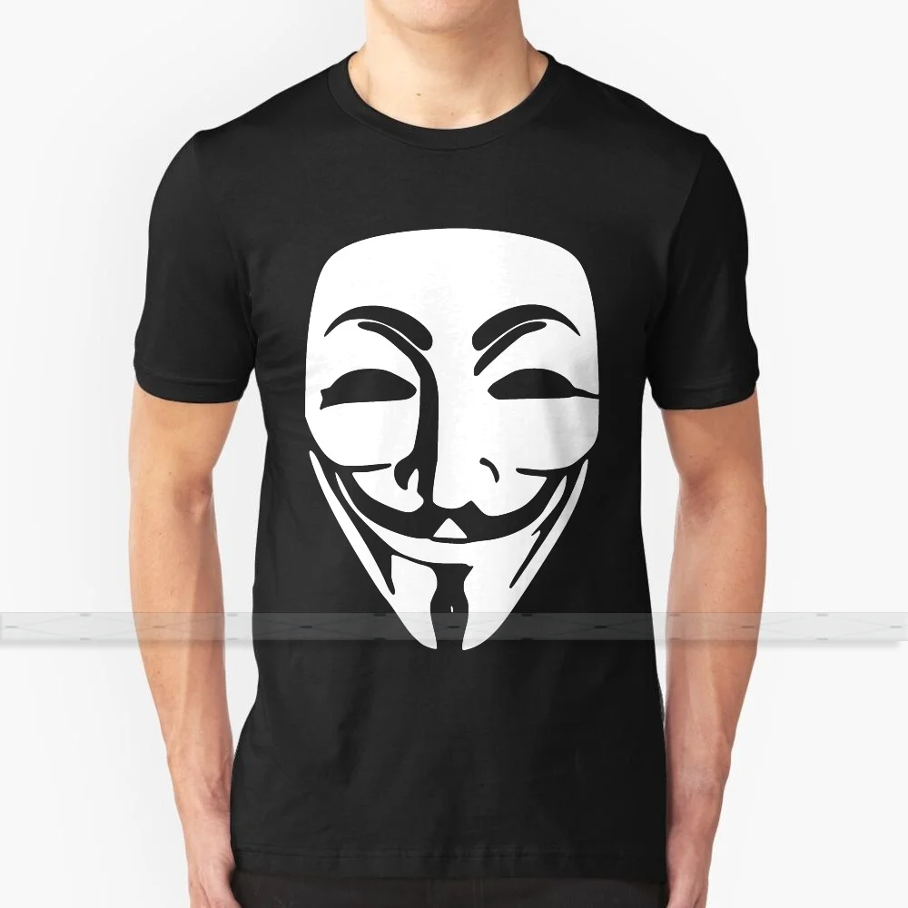 

Футболка анонимная Мужская/женская с 3D-принтом, топ с круглым вырезом, футболка с принтом анонимный хакер, на лето