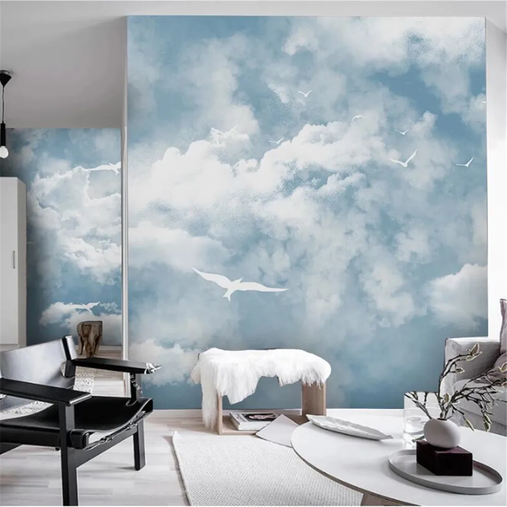 Современный минималистичный Средиземноморский фон с изображением голубого неба